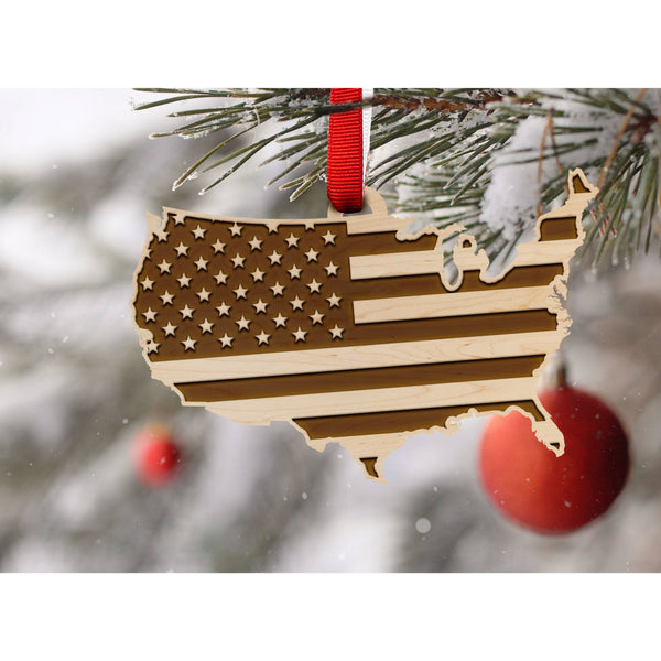 American Flag Ornament Ornament Shop LazerEdge 