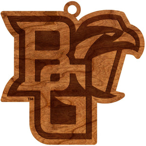 Bowling Green State University - Ornament - Logo Cutout - BG with Falcon Ornament LazerEdge 
