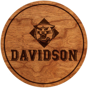 Davidson Wildcat Coaster Wildcat over Davidson Coaster LazerEdge Cherry 