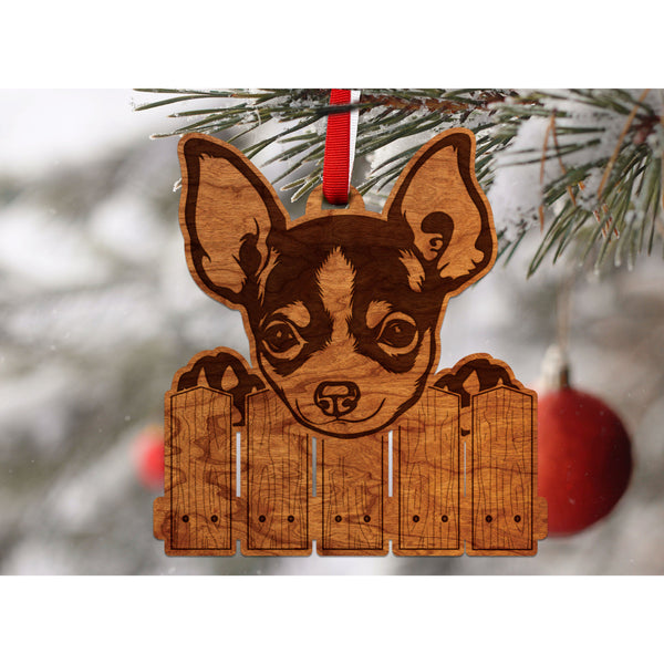 Dog Ornament (Multiple Dog Breeds Available) Ornament Shop LazerEdge Cherry Chihuhua 