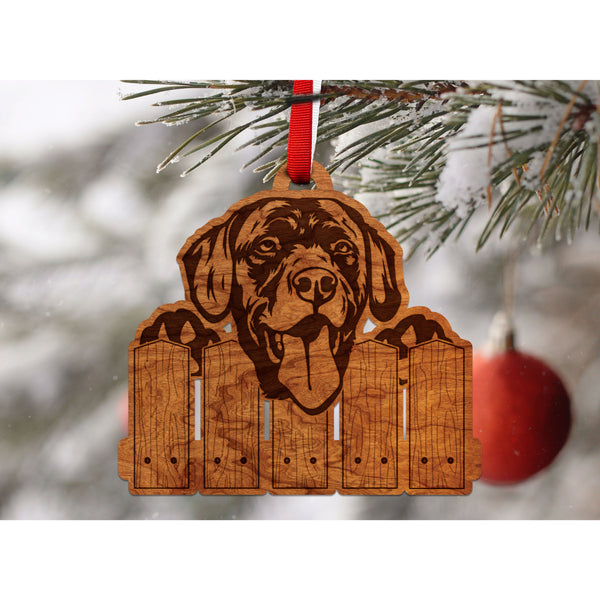 Dog Ornament (Multiple Dog Breeds Available) Ornament Shop LazerEdge Cherry Lab Retriever 