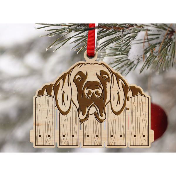 Dog Ornament (Multiple Dog Breeds Available) Ornament Shop LazerEdge Maple Great Dane W/ Floppy Ears 