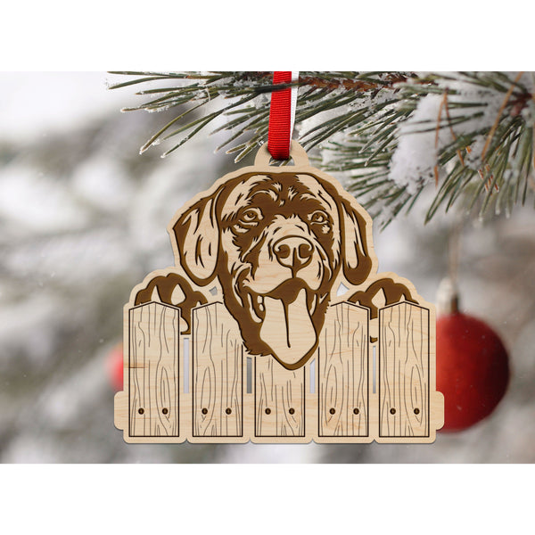 Dog Ornament (Multiple Dog Breeds Available) Ornament Shop LazerEdge Maple Lab Retriever 