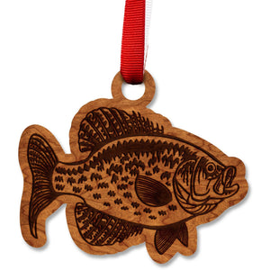 Fresh Water Fishing Ornament - Crappie Ornament LazerEdge Cherry 
