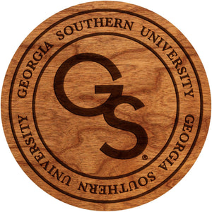 Georgia Southern Eagles Coaster GS Logo w/Georgia Southern University Coaster LazerEdge Cherry 