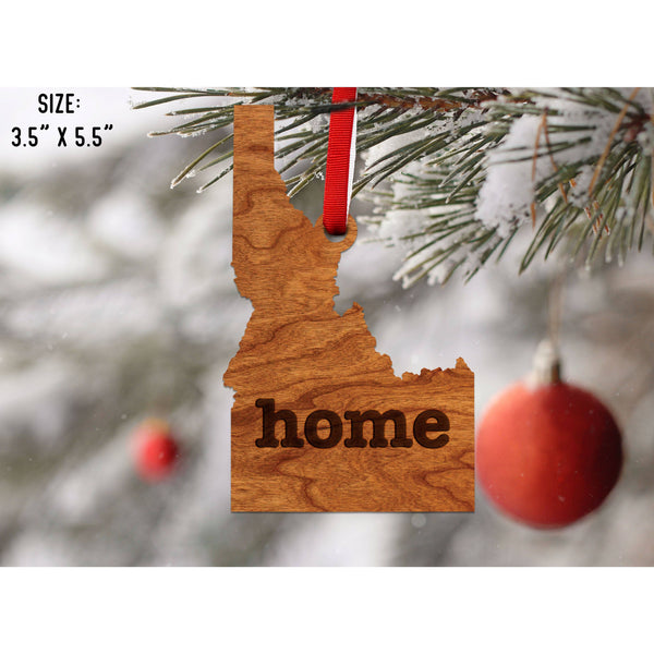"Home" State Outline Cherry Ornament (Available In All 50 States ) Ornament Shop LazerEdge ID - Idaho Cherry 