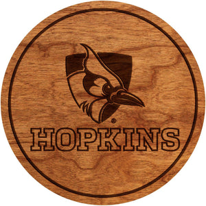 Johns Hopkins Blue Jay Coaster "Hopkins" with Blue Jay Coaster LazerEdge Cherry 
