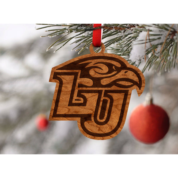 Liberty University - Ornament - Eagle over "LU" Block Letters Ornament LazerEdge 