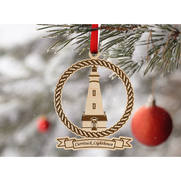 Lighthouse Ornament - Currituck Lighthouse Ornament LazerEdge 