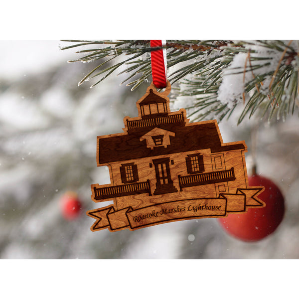 Lighthouse Ornament - Roanoke Marshes Ornament LazerEdge 