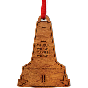 Lighthouse Ornament - Wright Memorial Ornament LazerEdge Cherry 
