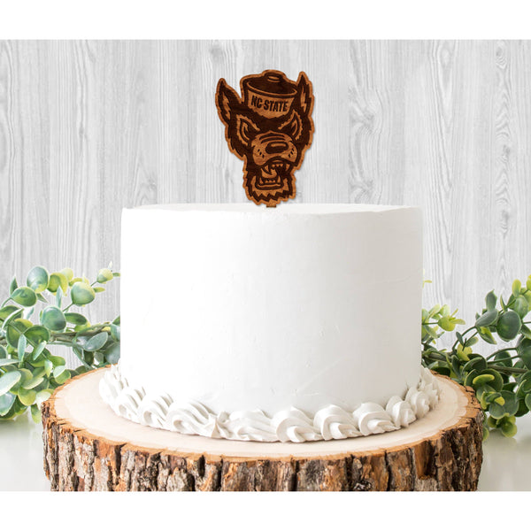 NC State Cake Toppers - Crafted from Cherry or Maple Wood Cake Topper Shop LazerEdge 