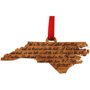 NC State - Ornament - Fight Song Ornament Shop LazerEdge 