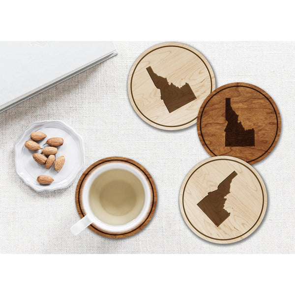 State Outline Coaster (Available In All 50 States) Coaster Shop LazerEdge ID - Idaho Cherry 