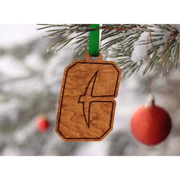 UNC Charlotte Logo Ornament - Crafted from Cherry and Maple Wood Ornament LazerEdge 