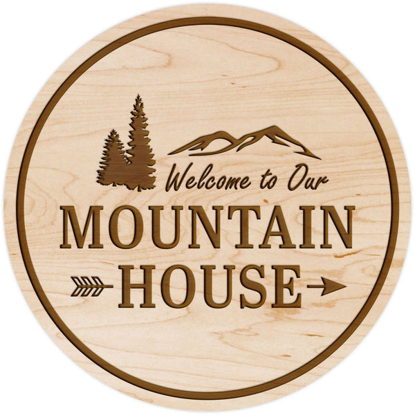 Welcome To Our Mountain House Coaster Coaster LazerEdge Maple 