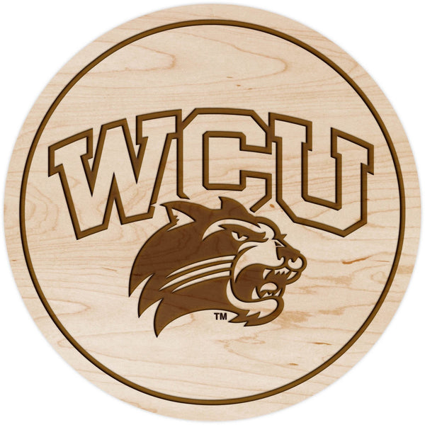 Western Carolina Catamounts Coaster WCU Coaster LazerEdge Maple 