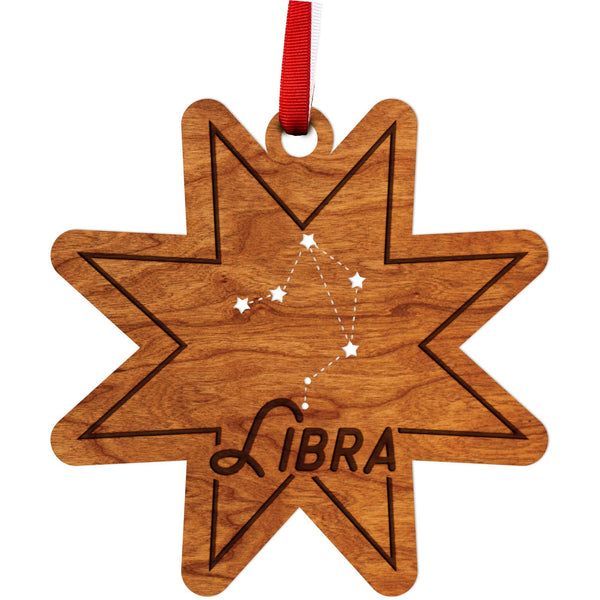 Zodiac Ornament - Libra Ornament LazerEdge Cherry 