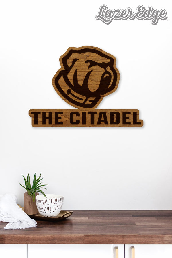 The Citadel Bulldog Wall Hanging – Crafted from Cherry and  Maple Wood - The Citadel Cadets