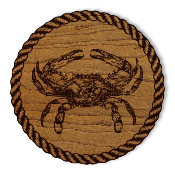 Blue Crab Coaster – Crafted from Cherry or Maple Wood