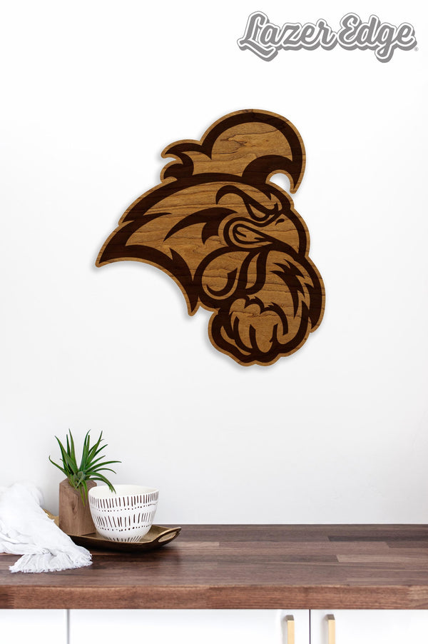 Coastal Carolina University Chanticleers Wall Hanging - Crafted from Cherry or Maple Wood - Coastal Carolina Chanticleers