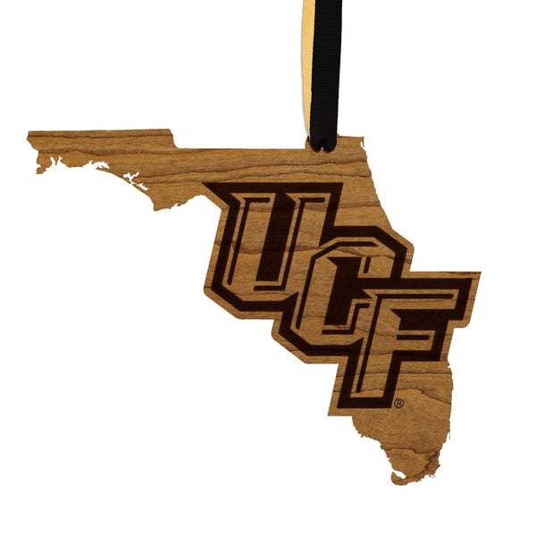 University of Central Florida UCF Ornament – Crafted from Cherry and Maple Wood – UCF Knights