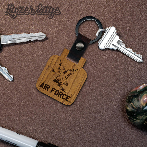 Air Force Academy Wooden Keychain – Crafted from Cherry or Maple Wood