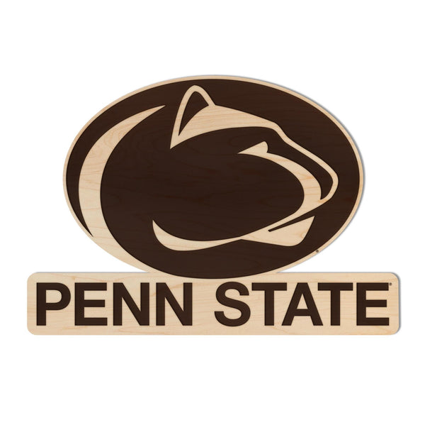 Penn State Nittany Lions Wall Hanging – Crafted from Cherry and  Maple Wood - Penn State Nittany Lions