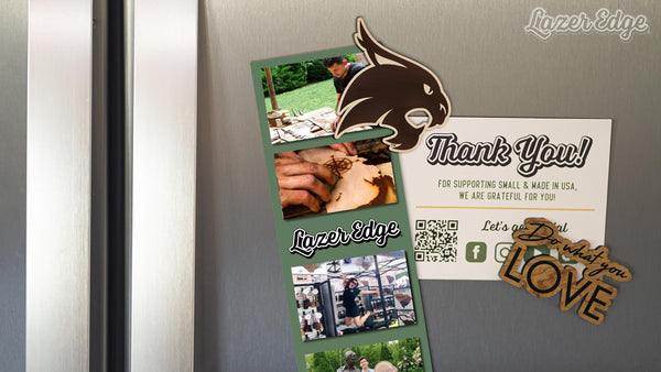Texas State University Bobcat Magnet - Crafted from Cherry or Maple Wood - Texas State Bobcats