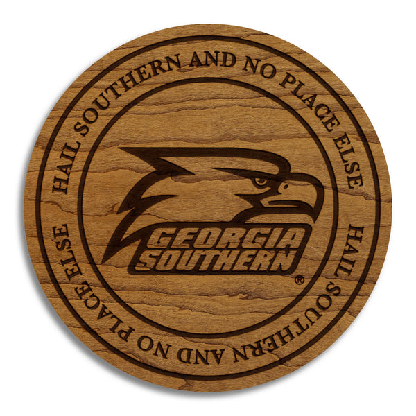 Georgia Southern Eagles Wordmark Coaster – Crafted from Cherry or Maple Wood – Georgia Southern Eagles