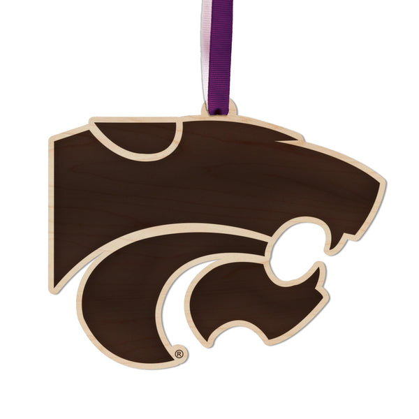 Kansas State University Wildcats Ornament – Crafted from Cherry and Maple Wood – Kansas State Wildcats