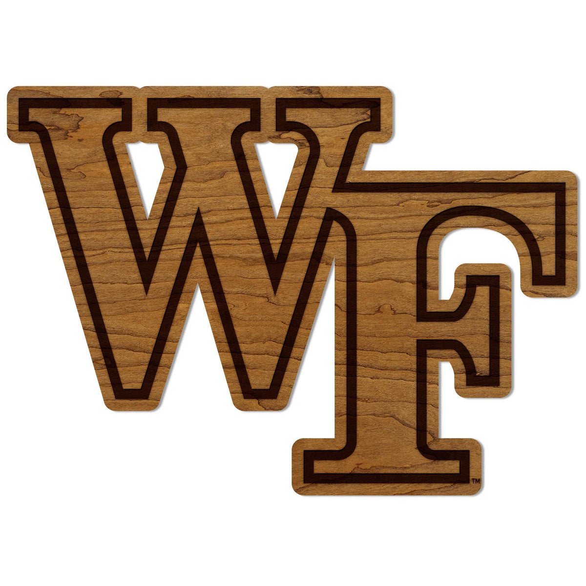 Wake Forest University WF Logo Wall Hanging - Crafted from Cherry and ...