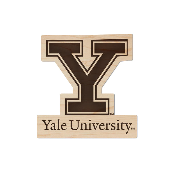Yale University Athletic Y Magnet - Crafted from Cherry or Maple Wood - Yale Bulldogs