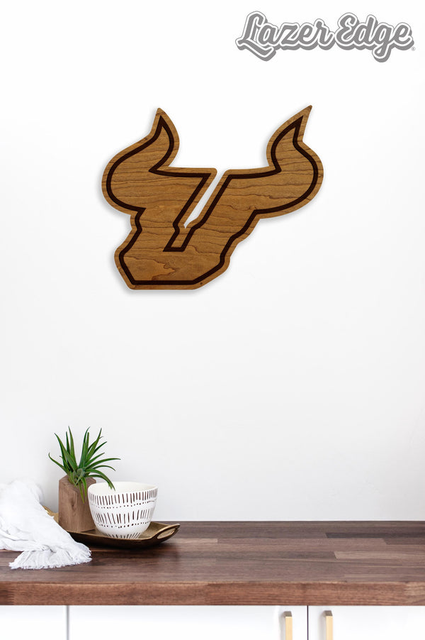 University of South Florida Bulls Wall Hanging – Crafted from Cherry and  Maple Wood - University of South Florida Bulls