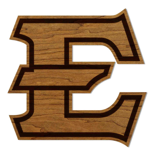 East Tennessee State University Block E  Wall Hanging - Crafted from Cherry or Maple Wood - ETSU Buccaneers