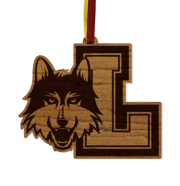 Loyola-Chicago Ramblers Ornament – Crafted from Cherry and Maple Wood – Loyola University Chicago