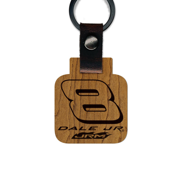 Dale Earnhardt Jr. #8 Wooden Keychain  | Crafted from Cherry and Maple Wood | Made in USA | Officially Licensed by JR Motorsports