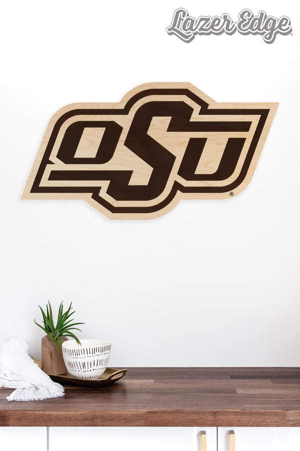 Oklahoma State University OSU Wall Hanging - Crafted from Cherry or Maple Wood - Oklahoma State Cowboys