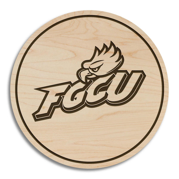 Florida Gulf Coast University FGCU Eagle Coaster – Crafted from Cherry or Maple Wood – FGCU Eagles