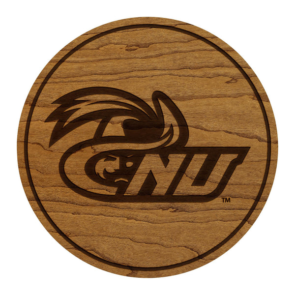 Christopher Newport University Secalt Coaster – Crafted from Cherry or Maple Wood – CNU Captains