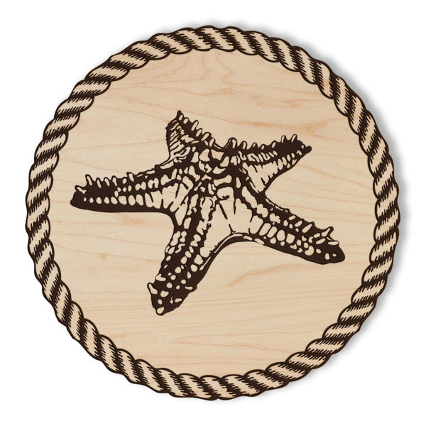 Starfish Coaster - Crafted from Cherry or Maple Wood