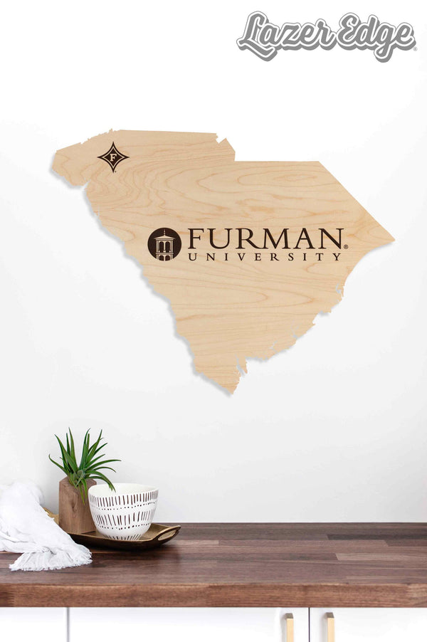 Furman University Wall Hanging – Crafted from Cherry Wood or Maple Wood - Furman Paladins