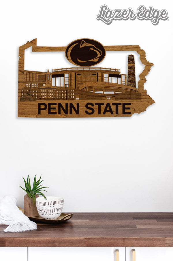 Penn State Nittany Lions Skyline Wall Hanging – Crafted from Cherry and  Maple Wood - Penn State Nittany Lions