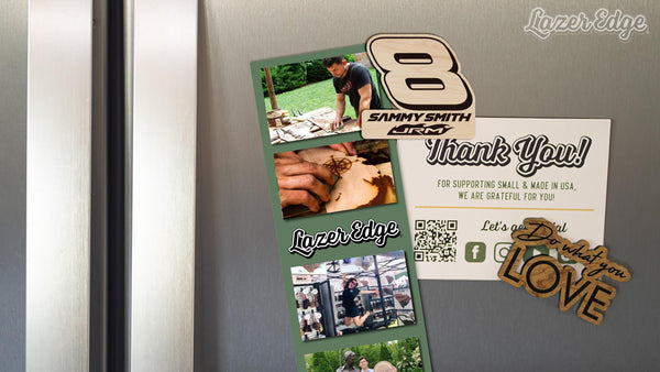 Sammy Smith #8 Wooden Magnet | Crafted from Cherry and Maple Wood | Made in USA | Officially Licensed by JR Motorsport