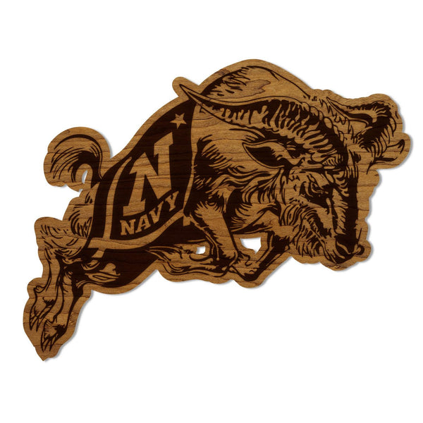 United States Naval Academy Bill the Goat Wall Hanging – Crafted from Cherry and  Maple Wood - Navy Midshipmen