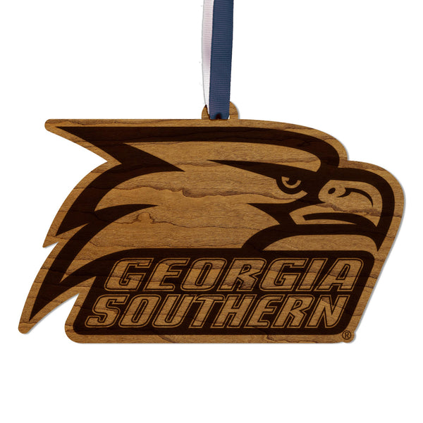 Georgia Southern University Eagle Ornament – Crafted from Cherry Wood and Maple – Georgia Southern Eagles