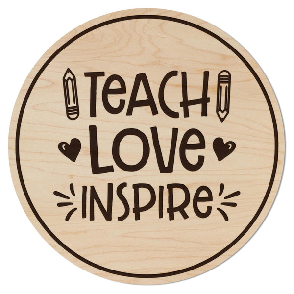 Teach Love Inspire Coaster – Crafted from Cherry or Maple Wood