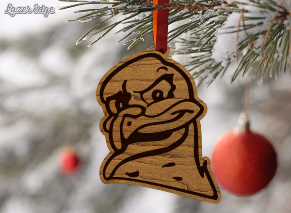 Virginia Tech Hokie Bird Ornament – Crafted from Cherry and Maple Wood – Virginia Tech Hokies