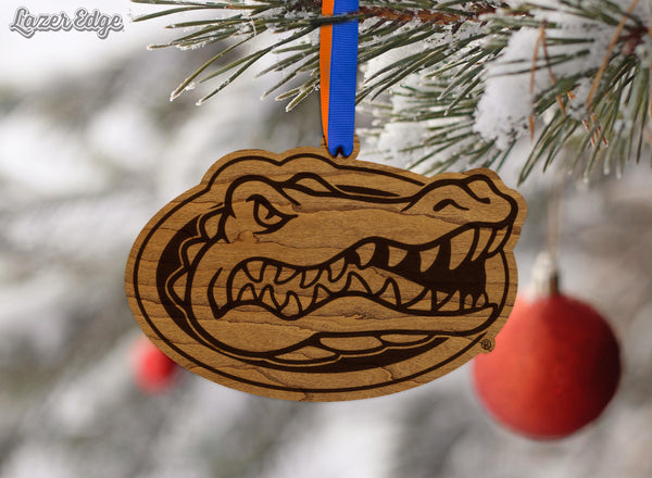 University of Florida Gators Ornament – Crafted from Cherry and Maple Wood – Florida Gators