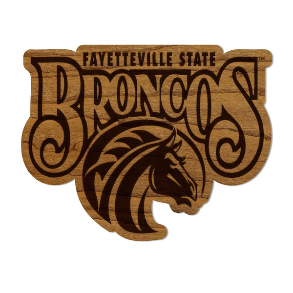 Fayetteville State University Broncos Magnet - Crafted from Cherry or Maple Wood - Fayetteville State Broncos